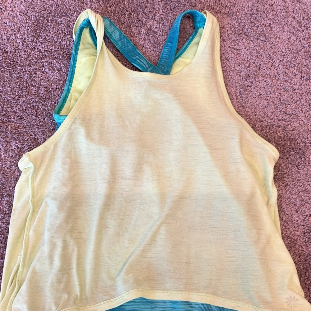 Yellow and Blue Athleta kids Tank Top